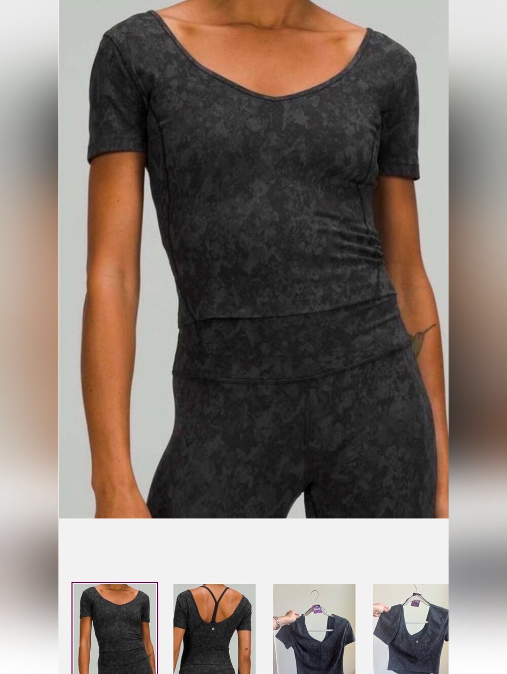 lululemon athletica Short Sleeve Seamless Top - Black